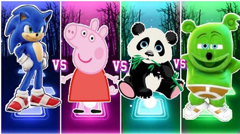 Endless Super Sonic Vs Peppa Pig Vs Bamboo Panda Vs Gummy Bear