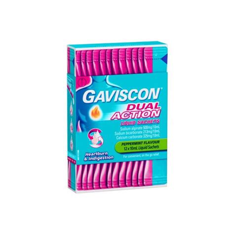 Gaviscon Dual Action Liquid Sachets For Heartburn And Indigestion Relief