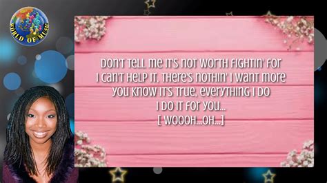 Everything I Do I Do It For You Brandy Youtube