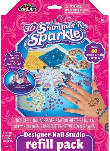 Amazon Cra Z Art 3D Shimmer N Sparkle Designer Nail Studio Refill