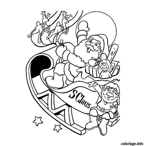 Coloriage Pere Noel Sur Son Traineau Dessin Noel à imprimer