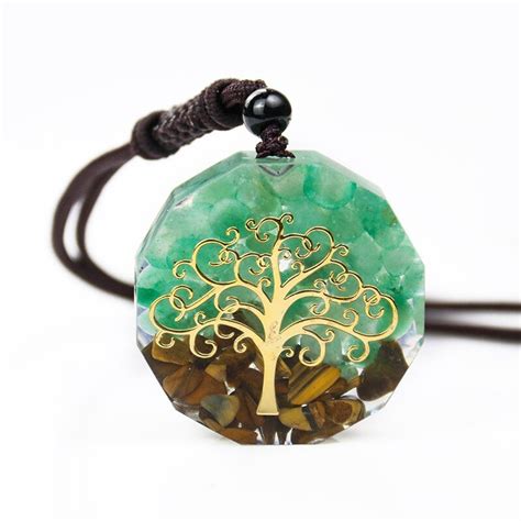 Charming Tree Of Life Energy Orgonite Necklace Orgone Pyramids