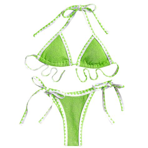 Arnsht Women S Striped Printed Bathing Suit Colorblock Textured Pattern Swimsuit Triangle Bikini