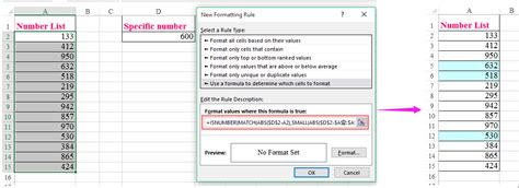 How To Highlight The Closest Value In A List To A Given Number In Excel