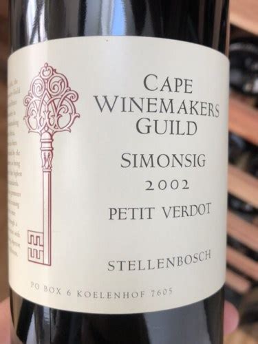 Simonsig Cape Winemakers Guild Petit Verdot Vivino