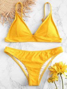 ZAFUL Padding Bikini Set In RUBBER DUCKY YELLOW ZAFUL 2024