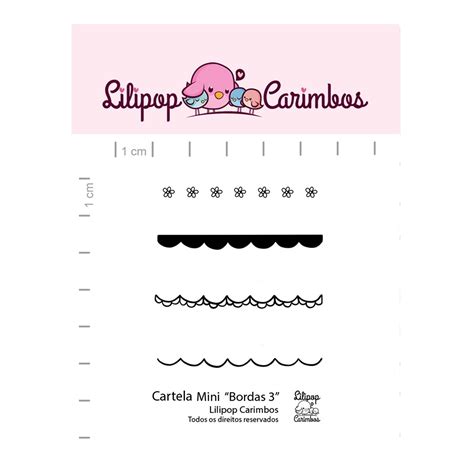 Carimbo De Silicone Mini Lilipop Bordas Loja Do Papel Scrapbook