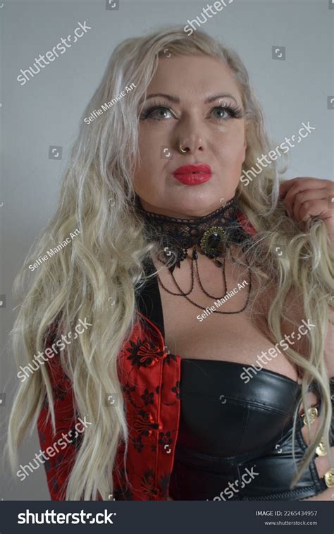 Beautiful Sexy Blonde Busty Woman Wearing Stock Photo 2265434957 Shutterstock
