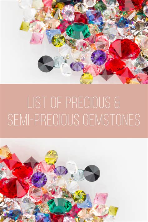 List Of Semi Precious Stones