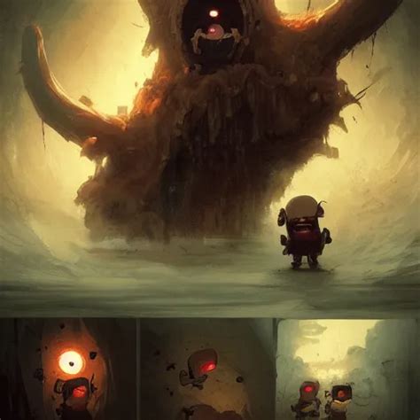 The Binding Of Isaac Vintage Comic By Greg Rutkowski Stable