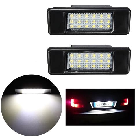 2X Car Rear 18 LED SMD License Number Plate Light Lamp 6000K For