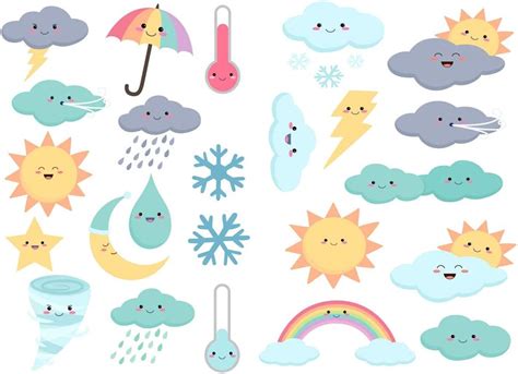 Amazon Seasonstorm Kawaii Weather Smile Aesthetic Diary Travel