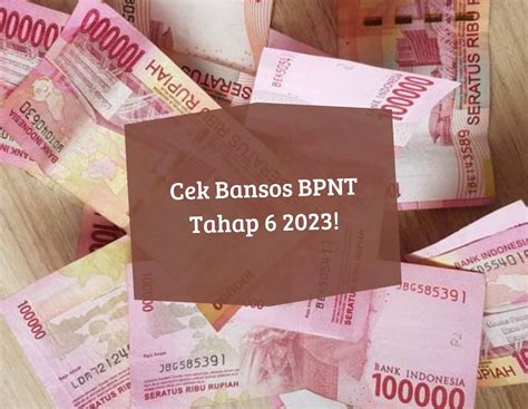 Cek Bansos BPNT Tahap 6 2023 Cair Lagi Ke Rekening Penerima KKS Auto