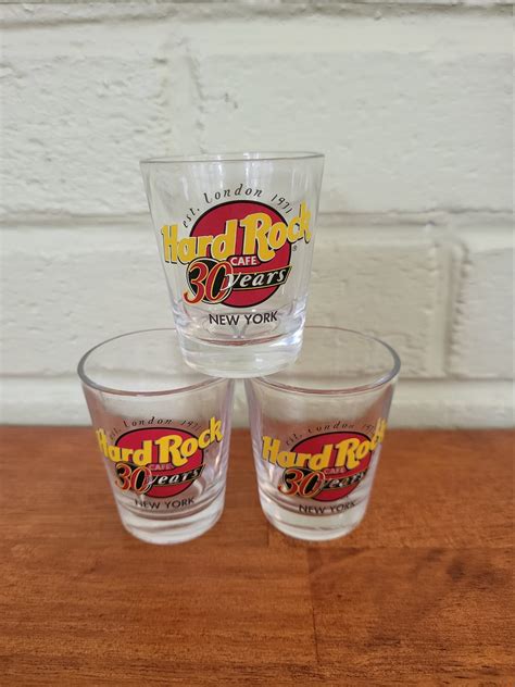 Hard Rock Cafe Shot Glass Hrc Logo New York Short Shot Glass Etsy