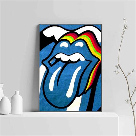 The Rolling Stones Logo Rainbow Pop Art Posters