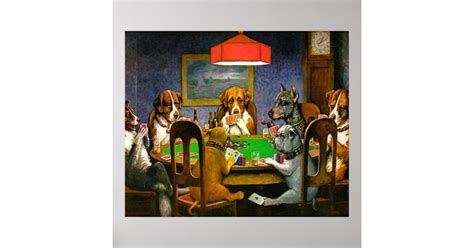 Dogs Playing Poker Poster | Zazzle