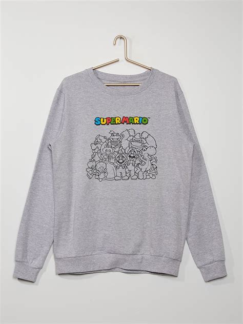 Sudadera Super Mario Gris Chin Kiabi