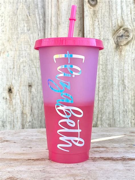 24oz Personalized Cold Color Changing Cups Party Favors Graduation