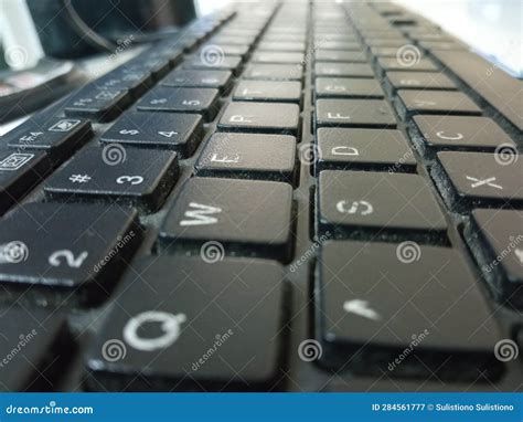 Computer Keyboard with Black and White Letters Stock Image - Image of ...