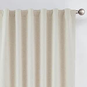 Amazon Jinchan 100 Blackout Linen Curtains For Bedroom 84 Inch