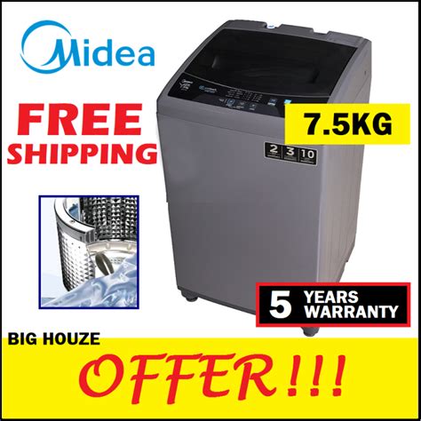 Midea 7 5kg Full Auto Washer Top Load Washing Machine MFW E75S MFW