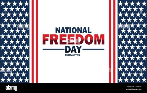 National Freedom Day February 01 Holiday Concept Template For