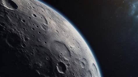 Premium AI Image | The moon as viewed from space