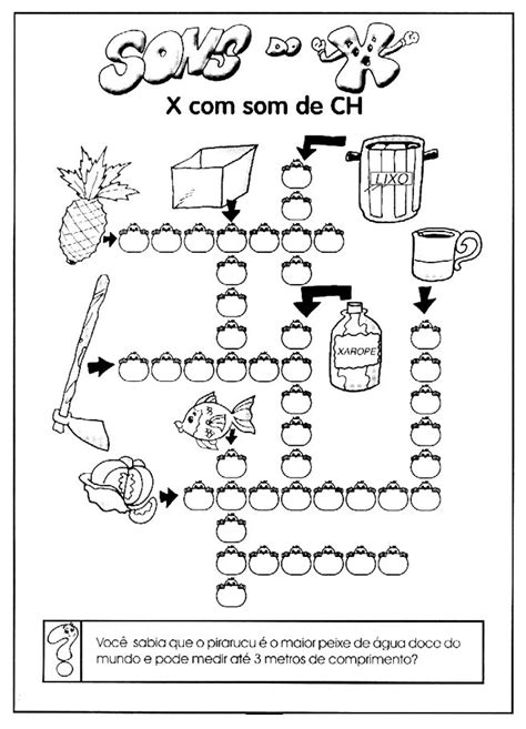 Cruzadinha Do X Ch R Rida Maria Atividades De Alfabetiza O