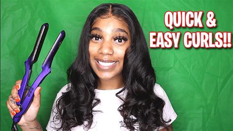 How To Curl Hair Using Flat Iron Youtube