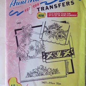 Vintage Original Aunt Martha S Hot Iron Transfers U Pick 3407 Pillow Slips C3458 Designs 3410
