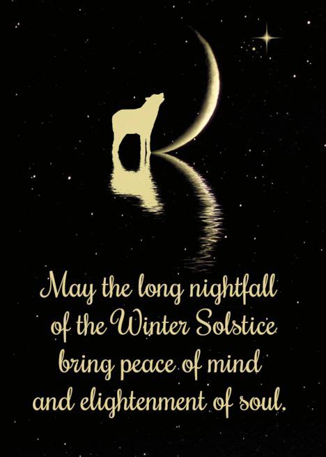 Winter Solstice Wolf and Crescent Moon Minimalist Style Solstice card | Winter solstice ...