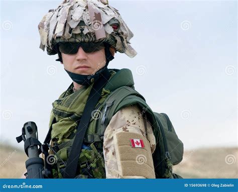 Canadian Soldier Stock Photo Image Of Infantry Sand 15693698