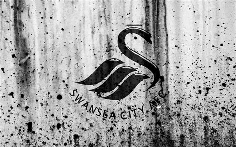 Download Wallpapers Fc Swansea City 4k Premier League Logo England