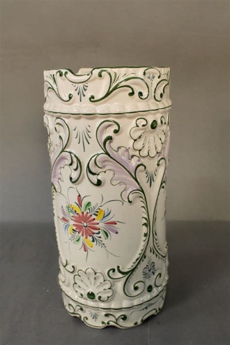 Proantic Porte Parapluie En Faience Décorée