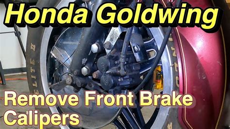 Honda Goldwing Remove Front Calipers Youtube