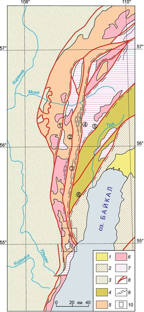 Schematic Geological Structure Of The Northern Part Of The Baikal