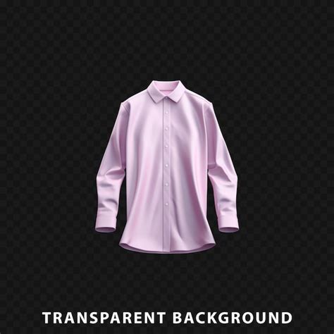 Maquete De Camisa Rosa De Manga Comprida Isolada Em Fundo Transparente