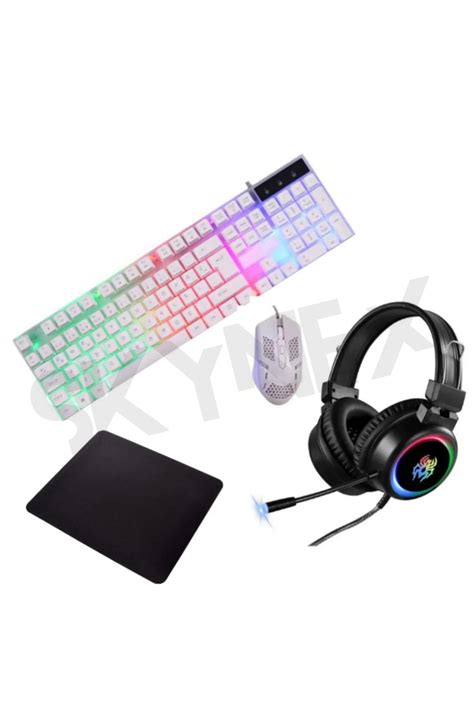 SKYNEX 4in1 Rgb Klavye Mausepad Profesyonel Kulaklık Oyuncu Gaming 4in1