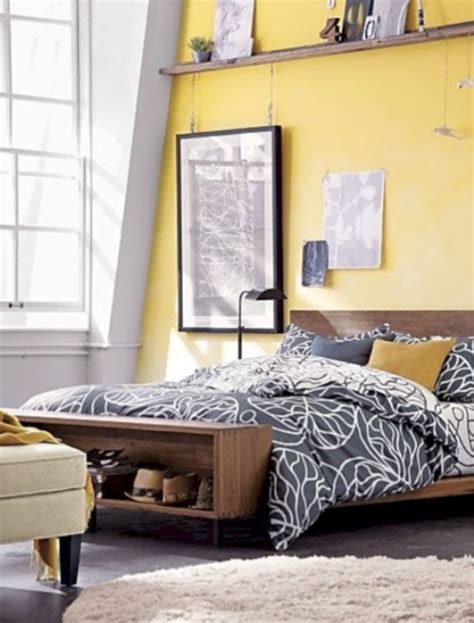 60 Visually Pleasant Yellow And Grey Bedroom Designs Ideas Grey