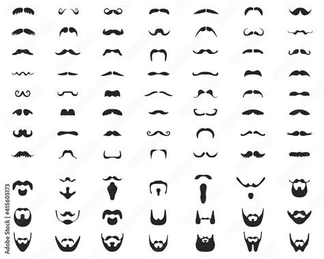 SVG Beard, Moustache, Black silhouettes, Digital clipart, Files eps, jpg,svg, png, dxf for ...