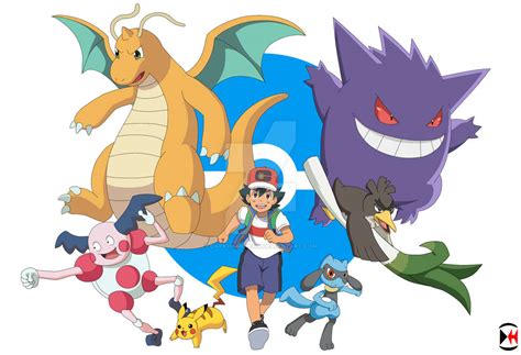 Ash's Galar team by Darkhameleon on DeviantArt