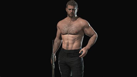 Shirtless Chris Redfield Gold Edition At Resident Evil Village Nexus