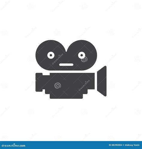 Movie Film Camera Icon Vector, Filled Flat Sign, Solid Pictogram ...