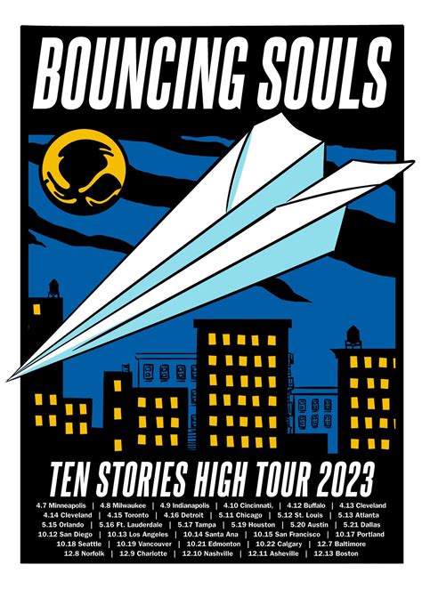 Bouncing Souls 2023 Tour Poster — Hellgate Industries