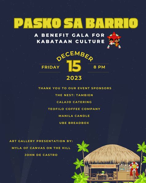 Pasko Sa Barrio A Benefit Gala For Kabataan Culture