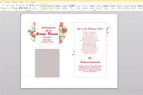 Prayer Card Template Funeral Prayer Card Template , Editable MS Word ...