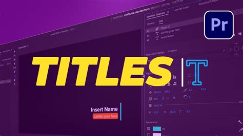 How To Create Titles In Adobe Premiere Pro YouTube