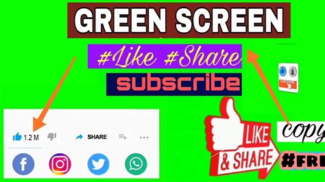 Green Screen HD Like Share Subscribe Button Animation Video Watch The