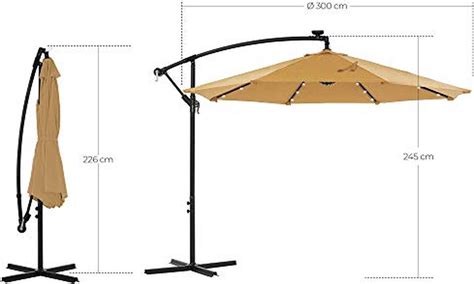 Zweefparasol Met Verlichting Zweefparasol Met Voet Tuinparasol