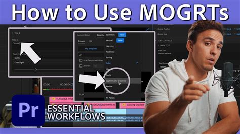 How To Import Use Mogrts On Premiere Pro Essential Workflows With